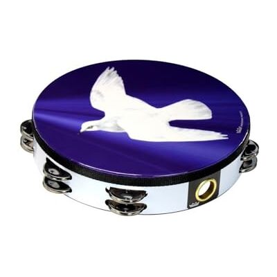 REMO Pandereta de alabanza Paloma religiosa, 25,4 cm REMO Pandereta de alabanza Paloma religiosa, 25,4 cm