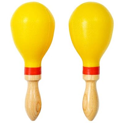 A-Star Par de maracas grandes de plástico con mango de madera Sonajero agitador de 25 cm, instrumento de ritmo de percusión Paquete de 10 pares A-Star Par de maracas grandes de plástico con mango de madera Sonajero agitador de 25 cm, instrumento de ritmo de percusión Paquete de 10 pares