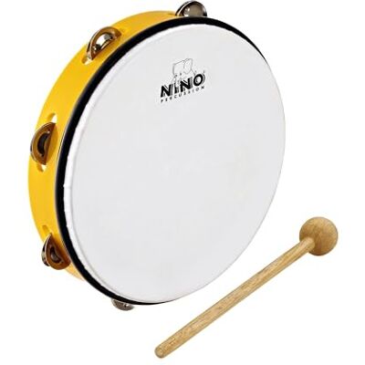 Nino Percussion NINO Percusión Pandereta ABS Amarillo, Nino Percussion NINO Percusión Pandereta ABS Amarillo,