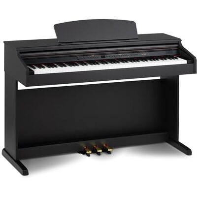 Classic Cantabile Piano digital 88 teclas con mecanica martillo Teclado electronico USB, 32 polifonía y funcion Twin-Piano Organo musical para ninos Set con banqueta y auriculares Marrón Classic Cantabile Piano digital 88 teclas con mecanica martillo Teclado electronico USB, 32 polifonía y funcion Twin-Piano Organo musical para ninos Set con banqueta y auriculares Marrón