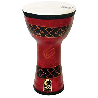 TOCA Doumbek Freestyle Drum (óptimo para círculos de tambores, guarderías y aplicaciones terapéuticas, diseño sintético robusto, ligero y fácil de transportar, tamaño: 9"), Bali Rojo TOCA Doumbek Freestyle Drum (óptimo para círculos de tambores, guarderías y aplicaciones terapéuticas, diseño sintético robusto, ligero y fácil de transportar, tamaño: 9"), Bali Rojo
