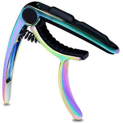 Hrtyvhin La textura metálica del ukelele Capo de guitarra multifuncional garantiza afinaciones estables perfectas para actuaciones en escenario y práctica portátil Hrtyvhin La textura metálica del ukelele Capo de guitarra multifuncional garantiza afinaciones estables perfectas para actuaciones en escenario y práctica portátil