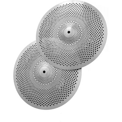 IHNXIOFEI Juego De Batería De Bajo Volumen Silver Mute, 2 Uds., Platillo Hi-Hat De 14 Pulgadas Y Platillo Crash De 16 Pulgadas Piezas de Instrumentos de Percusión IHNXIOFEI Juego De Batería De Bajo Volumen Silver Mute, 2 Uds., Platillo Hi-Hat De 14 Pulgadas Y Platillo Crash De 16 Pulgadas Piezas de Instrumentos de Percusión
