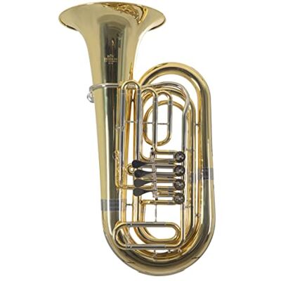 GEWA Roy Benson BBb-Tuba TB-202 (instrumento profesional bajo de metal, con tudel de alpaca, 4 válvulas cilíndricas, unidad de presión con rótulas, con estuche de forma multifuncional) GEWA Roy Benson BBb-Tuba TB-202 (instrumento profesional bajo de metal, con tudel de alpaca, 4 válvulas cilíndricas, unidad de presión con rótulas, con estuche de forma multifuncional)