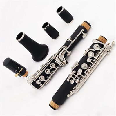 Dabur Clarinete Clarinete de cuerpo de baquelita duradero, instrumento de estilo especial con agujero cerrado BB de 17 teclas Dabur Clarinete Clarinete de cuerpo de baquelita duradero, instrumento de estilo especial con agujero cerrado BB de 17 teclas