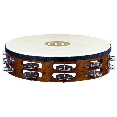Meinl TAH de 2 a partir de Headed Madera zweireihig Pandereta con abrazaderas de acero, color marrón Meinl TAH de 2 a partir de Headed Madera zweireihig Pandereta con abrazaderas de acero, color marrón