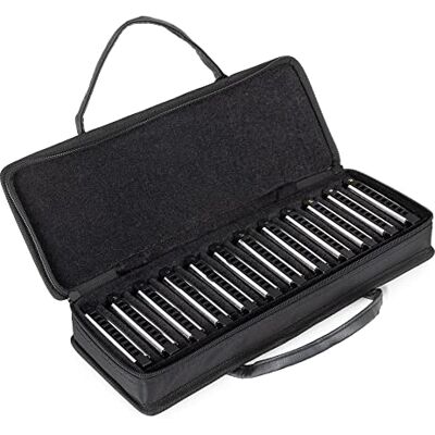 Classic Cantabile AHBS-12 Alabama Blues Harmonica Set De 12, Tonalidades: C 12 armónicas diatónicas, H (B)., Lengüetas especiales para el típico sonido de armónica blues, Material caja: acero cromado Classic Cantabile AHBS-12 Alabama Blues Harmonica Set De 12, Tonalidades: C 12 armónicas diatónicas, H (B)., Lengüetas especiales para el típico sonido de armónica blues, Material caja: acero cromado