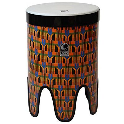 TOCA Tambores nido Tom Tom Freestyle II (tambores de PVC resistentes a la intemperie, para interior y exterior, ligeros, para educación musical y terapia, diámetro: 16"), tela de Kente TOCA Tambores nido Tom Tom Freestyle II (tambores de PVC resistentes a la intemperie, para interior y exterior, ligeros, para educación musical y terapia, diámetro: 16"), tela de Kente