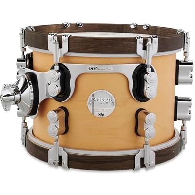 Pacific Drums Concept Classic Tom, 25.4 cm x 17.8 cm, Tinte natural, Aros de tinte de nogal Presenta un aspecto moderno y clásico con cascos de arce y aros de mostrador Pacific Drums Concept Classic Tom, 25.4 cm x 17.8 cm, Tinte natural, Aros de tinte de nogal Presenta un aspecto moderno y clásico con cascos de arce y aros de mostrador