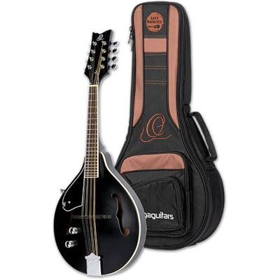 Ortega Guitars ORTEGA A-Style Mandolina, 8 cuerdas, incluye funda y correa, color negro Ortega Guitars ORTEGA A-Style Mandolina, 8 cuerdas, incluye funda y correa, color negro