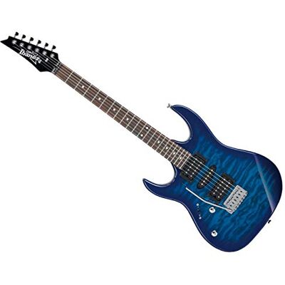 Ibanez GRX70QA-TBB GIO Series Guitarra eléctrica Burst azul transparente zurdos Ibanez GRX70QA-TBB GIO Series Guitarra eléctrica Burst azul transparente zurdos