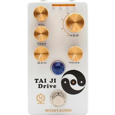 MOSKY TAI JI Pedal Overdrive "amp-in-a-box" de 4 modos con bypass verdadero MOSKY TAI JI Pedal Overdrive "amp-in-a-box" de 4 modos con bypass verdadero