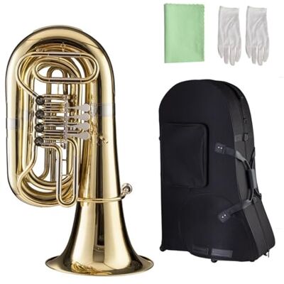 KAIWQYR Eufonio Profesional Bombardino Instrumento De Cuatro Teclas Tuba Interpretación De Clavecín KAIWQYR Eufonio Profesional Bombardino Instrumento De Cuatro Teclas Tuba Interpretación De Clavecín
