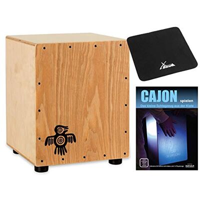 XDrum Junior Cajon Peruana Ash Set incl. cojín de asiento y escuela Cajón, Sonido completo, clara separación de bajo/snare, Tapa de 3 mm de fresno, Cuerpo de abedul de 9 mm (7 capas), 5 cm XDrum Junior Cajon Peruana Ash Set incl. cojín de asiento y escuela Cajón, Sonido completo, clara separación de bajo/snare, Tapa de 3 mm de fresno, Cuerpo de abedul de 9 mm (7 capas), 5 cm