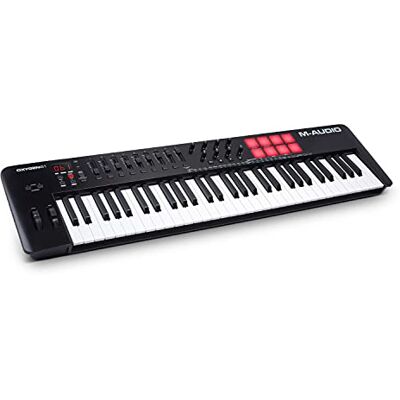 M-Audio Oxygen 61 (MKV) teclado controlador MIDI USB con 61 teclas, beat pads, Smart Chord, modos de escala, arpegiador y pack de sonidos de Native Instruments (integración de NKS) M-Audio Oxygen 61 (MKV) teclado controlador MIDI USB con 61 teclas, beat pads, Smart Chord, modos de escala, arpegiador y pack de sonidos de Native Instruments (integración de NKS)