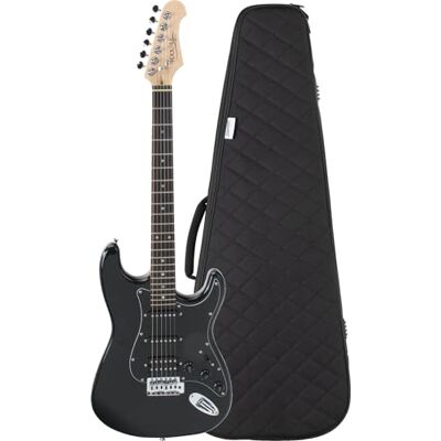ROCKTILE Pro ST60-BK Set de Guitarra Eléctrica All Black con Funda Suave Modelo: ST60-BK, Cuerpo: Caoba, Mástil: Arce atornillado, Diapasón de Engineering Wood, Inlays: Dot, 22 trastes jumbo, Gigbag ROCKTILE Pro ST60-BK Set de Guitarra Eléctrica All Black con Funda Suave Modelo: ST60-BK, Cuerpo: Caoba, Mástil: Arce atornillado, Diapasón de Engineering Wood, Inlays: Dot, 22 trastes jumbo, Gigbag