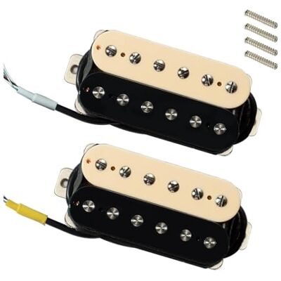 ZXFJYUIP Pastilla Humbucker No Ajustable Con Mástil De 50 Mm Y 7.6 KΩ Adecuada Para Guitarras Electroacústicas(12) ZXFJYUIP Pastilla Humbucker No Ajustable Con Mástil De 50 Mm Y 7.6 KΩ Adecuada Para Guitarras Electroacústicas(12)