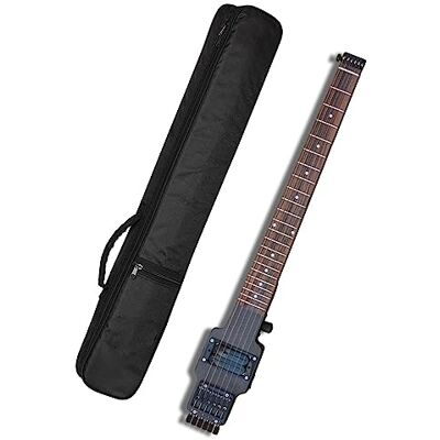 TSTS Guitarra De Viaje Guitarra Eléctrica Sin Cabeza 6 Cuerdas De Una Pieza Mástil De Arce A Través Del Cuerpo Puente Fijo De Latón kit de guitarra eléctrica para adultos TSTS Guitarra De Viaje Guitarra Eléctrica Sin Cabeza 6 Cuerdas De Una Pieza Mástil De Arce A Través Del Cuerpo Puente Fijo De Latón kit de guitarra eléctrica para adultos