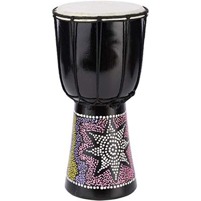 A-Star Tambor Africano Djembe Pintado Colorido de 6 Pulgadas Auténtico Hecho a Mano, Cuerda Afinada, Cabeza de Piel Natural 30 cm de Altura, 15 cm de Diámetro A-Star Tambor Africano Djembe Pintado Colorido de 6 Pulgadas Auténtico Hecho a Mano, Cuerda Afinada, Cabeza de Piel Natural 30 cm de Altura, 15 cm de Diámetro