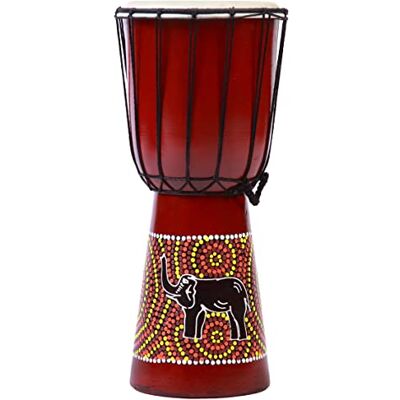 Ciffre 40cm Beginner Djembe Drum Bongo Drum Wood Coloured Painted Elephant Africa Paint Ciffre 40cm Beginner Djembe Drum Bongo Drum Wood Coloured Painted Elephant Africa Paint