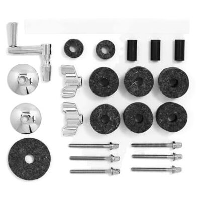 Gibraltar Accesorios Bateria Kit para tecnicos de bateria Manguito basculante para platillos, fieltros, llave de tambor con forma de manivela, tira de nylon de caja Gibraltar Accesorios Bateria Kit para tecnicos de bateria Manguito basculante para platillos, fieltros, llave de tambor con forma de manivela, tira de nylon de caja