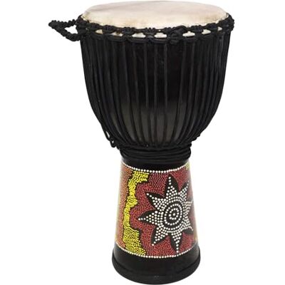 A-Star Tambor Africano Djembe Pintado Colorido de 12 Pulgadas Auténtico Hecho a Mano, Cuerda Afinada, Cabeza de Piel Natural 60 cm de Altura, 30 cm de Diámetro A-Star Tambor Africano Djembe Pintado Colorido de 12 Pulgadas Auténtico Hecho a Mano, Cuerda Afinada, Cabeza de Piel Natural 60 cm de Altura, 30 cm de Diámetro