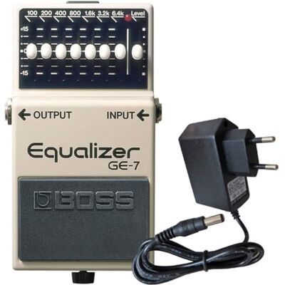 Boss GE-7 Grapic Ecualizador para Guitarra + Fuente de Alimentación Keepdrum 9V Boss GE-7 Grapic Ecualizador para Guitarra + Fuente de Alimentación Keepdrum 9V