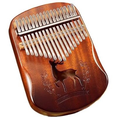 GDINYONGZE Kalimba, Instrumento Para Principiantes De Dos Dedos De 17 Notas Color Café Antiguo Degradado Protector De Mano Con Esquinas Redondeadas De 17 Notas GDINYONGZE Kalimba, Instrumento Para Principiantes De Dos Dedos De 17 Notas Color Café Antiguo Degradado Protector De Mano Con Esquinas Redondeadas De 17 Notas