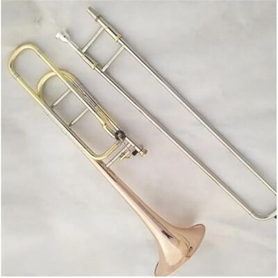 CRJUS Tubo De Cobre Fósforo Bb/F Tono Instrumento De Trombón Tenor Trombón De Laca Dorada Con Estuche Trombón Para Principiantes CRJUS Tubo De Cobre Fósforo Bb/F Tono Instrumento De Trombón Tenor Trombón De Laca Dorada Con Estuche Trombón Para Principiantes