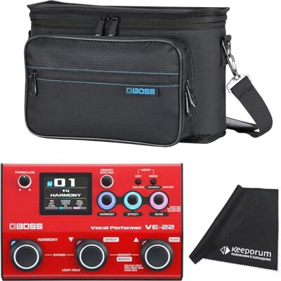 Boss VE-22 Dispositivo multiefectos para voz Vocal Performer + bolsa CBVE22 + paño keepdrum Boss VE-22 Dispositivo multiefectos para voz Vocal Performer + bolsa CBVE22 + paño keepdrum