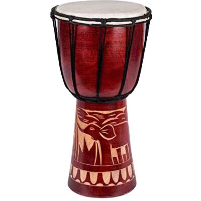 Ciffre Tambor bongo djembe grande de 60 cm elefante marrón sonido superior de comercio justo Ciffre Tambor bongo djembe grande de 60 cm elefante marrón sonido superior de comercio justo