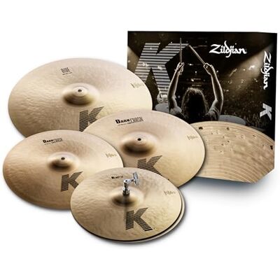 Zildjian K Series Cymbal Box Set 14" Hi-Hats, 16"/18" Thin Crash, 20" Ride, K Paquete Zildjian K Series Cymbal Box Set 14" Hi-Hats, 16"/18" Thin Crash, 20" Ride, K Paquete
