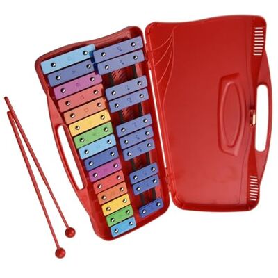 Dabur Glockenspiel Instrumento de percusión Glockenspiel con caja armónica colorida de 25 notas para entrenar el sentido del ritmo (Color : Red) Dabur Glockenspiel Instrumento de percusión Glockenspiel con caja armónica colorida de 25 notas para entrenar el sentido del ritmo (Color : Red)