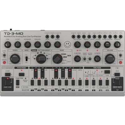 Behringer Sintetizador de línea de bajo analógico TD-3-MO-SR "Modded Out" con VCO, VCF controlable por MIDI y oscilador de subarmónicos Behringer Sintetizador de línea de bajo analógico TD-3-MO-SR "Modded Out" con VCO, VCF controlable por MIDI y oscilador de subarmónicos