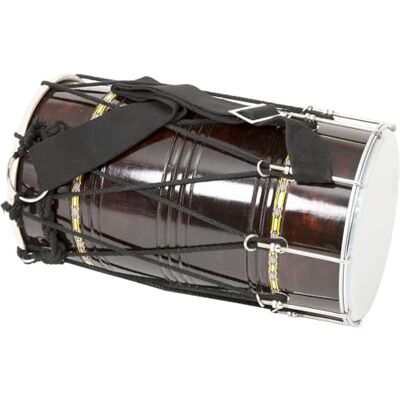 JAS Estándar Dhol, barril recto, anudado, cuerpo teñido JAS Estándar Dhol, barril recto, anudado, cuerpo teñido