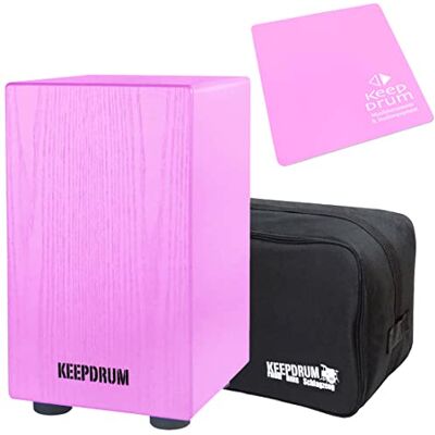 keepdrum DC1M PK Junior Cajón de percusión (incluye funda y almohada), color rosa keepdrum DC1M PK Junior Cajón de percusión (incluye funda y almohada), color rosa