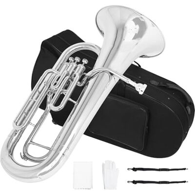 KAIWQYR Eufonio Profesional Instrumento Profesional De Latón Tuba Bajo De Tres Teclas Tecla Bb Examen Calificado Principiante Banda KAIWQYR Eufonio Profesional Instrumento Profesional De Latón Tuba Bajo De Tres Teclas Tecla Bb Examen Calificado Principiante Banda