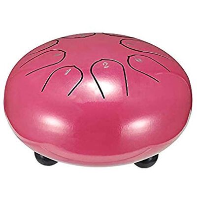 Iwinna Steel Tongue Drum, 6 Inch Hand Pan Percussion Drum 8 Tune Percussion Instruments, Drum with Drumsticks & Carrying Bag, Tutorial Book, 4 Finger Picks (Pink) Iwinna Steel Tongue Drum, 6 Inch Hand Pan Percussion Drum 8 Tune Percussion Instruments, Drum with Drumsticks & Carrying Bag, Tutorial Book, 4 Finger Picks (Pink)