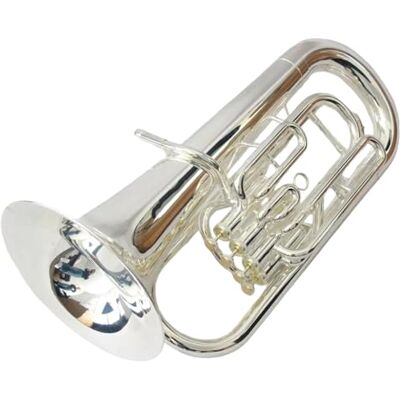 DVCSDE Eufonio Para Principiantes Instrumentos Musicales Profesionales 3pistones Bb Cuerpo De Latón Válvula Cuproníquel Placa Plateada Instrumento Musical DVCSDE Eufonio Para Principiantes Instrumentos Musicales Profesionales 3pistones Bb Cuerpo De Latón Válvula Cuproníquel Placa Plateada Instrumento Musical