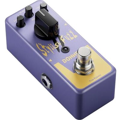 Donner Pedal Fuzz para Guitarra Mini Pedal de Efecto Fuzz de Estilo Clásico para Guitarra Eléctrica/Bajo, True Bypass Donner Pedal Fuzz para Guitarra Mini Pedal de Efecto Fuzz de Estilo Clásico para Guitarra Eléctrica/Bajo, True Bypass