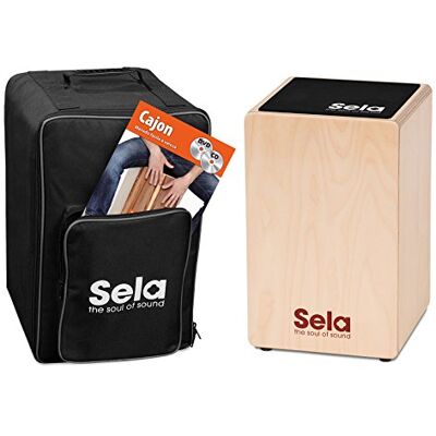 sela Cajón con mochila, cajón pad y libro de cajón en italiano y CD/DVD, color marrón sela Cajón con mochila, cajón pad y libro de cajón en italiano y CD/DVD, color marrón