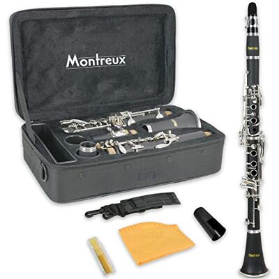 Montreux Student Bb Clarinet Para Principiantes Con Estuche De Transporte Protector Ligero, Boquilla Y Láminas Resina Abs, 17 Llaves, B Flat Montreux Student Bb Clarinet Para Principiantes Con Estuche De Transporte Protector Ligero, Boquilla Y Láminas Resina Abs, 17 Llaves, B Flat