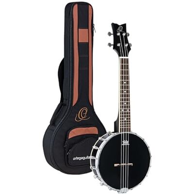 Ortega Guitars ORTEGA Banjolele Series Banjolele 4 String y funda Negro Ortega Guitars ORTEGA Banjolele Series Banjolele 4 String y funda Negro