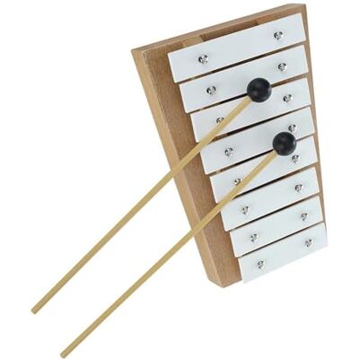 CRJUS Instrumento de percusión Glockenspiel hermoso de caja de resonancia de Metal de 8 notas para principiantes Kit De Glockenspiel Profesional CRJUS Instrumento de percusión Glockenspiel hermoso de caja de resonancia de Metal de 8 notas para principiantes Kit De Glockenspiel Profesional
