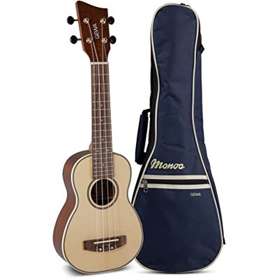 GEWA Soprano Ukulele Manoa Tapa de abeto macizo Fondo/laterales Sapelli Natural mate incl. Funda acolchada M-SO GEWA Soprano Ukulele Manoa Tapa de abeto macizo Fondo/laterales Sapelli Natural mate incl. Funda acolchada M-SO