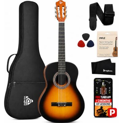 Pyle Kit Guitarra Acústica 1/2 Juvenil 34", Principiantes, Correa y Funda Pyle Kit Guitarra Acústica 1/2 Juvenil 34", Principiantes, Correa y Funda
