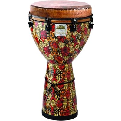 REMO Djembe, Mondo (TM), afinado, 12" x 24", Skyndeep® Fiberskyn®, soportes de ajuste de contorno, acabado multimáscara REMO Djembe, Mondo (TM), afinado, 12" x 24", Skyndeep® Fiberskyn®, soportes de ajuste de contorno, acabado multimáscara