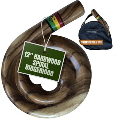 World Percussion USA Didgeridoo espiral de madera dura – Didge de viaje compacto World Percussion USA Didgeridoo espiral de madera dura – Didge de viaje compacto