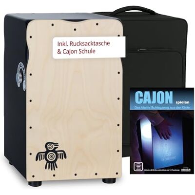 XDrum PERC CP-501 Pro Cajon Peruana Ash Set incl. Escuela de Cajón 2 superficies de golpeo de abedul y fresno, Diseño de sonido muy flexible, Función Snare On/Off en el lado de abedul, 5 cm XDrum PERC CP-501 Pro Cajon Peruana Ash Set incl. Escuela de Cajón 2 superficies de golpeo de abedul y fresno, Diseño de sonido muy flexible, Función Snare On/Off en el lado de abedul, 5 cm