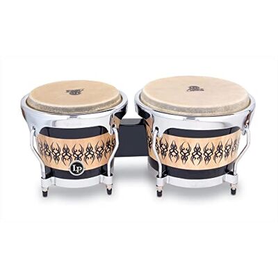 Latin Percussion LP Aspire Accent Bongos, con diseño de acabado escarabajo, 6 3/4" y 8 Latin Percussion LP Aspire Accent Bongos, con diseño de acabado escarabajo, 6 3/4" y 8